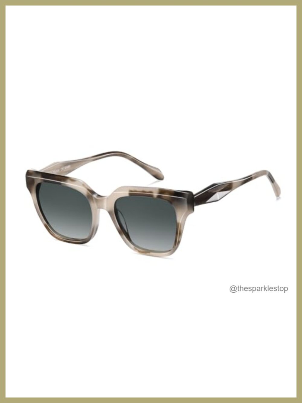 Acetate Polarized Oversize Square Sunglasses for Women UV400